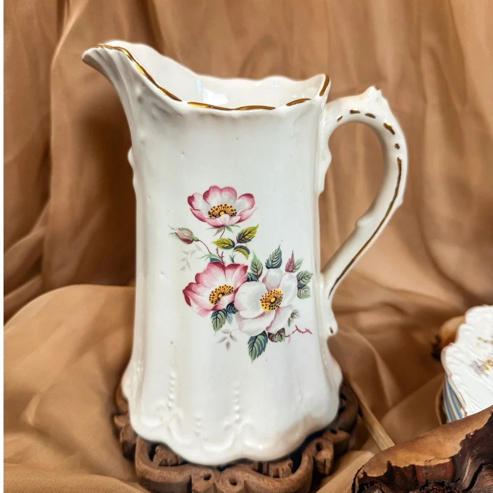 Pink and Cream House‎ of Webster Briar Rose Pitcher